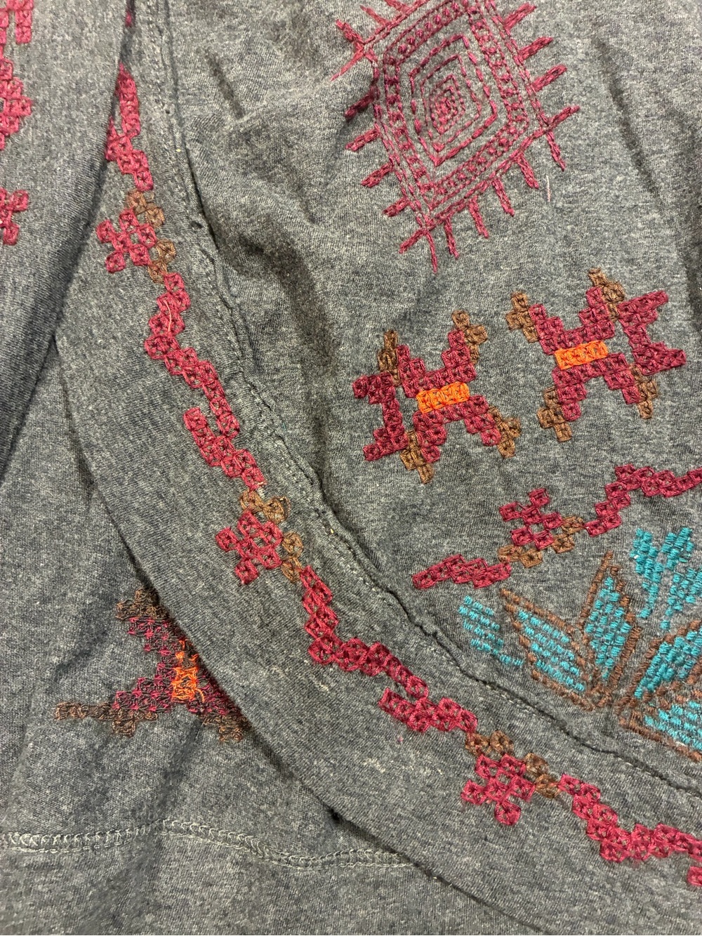 JW Johnny Was Los Angeles Embroidered Open Front Lightweight Cardigan Kimono - Picture 5 of 11